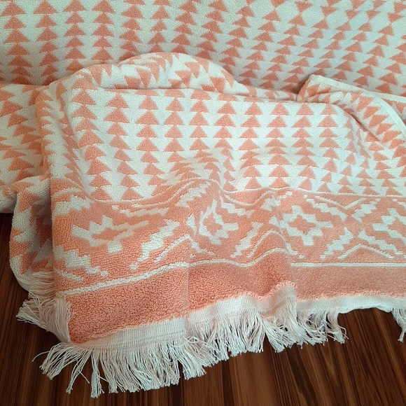 *Pendleton Woolen Mills Sundown Cotton 1 Bath Towel Dusty Pink - Picture 4 of 13